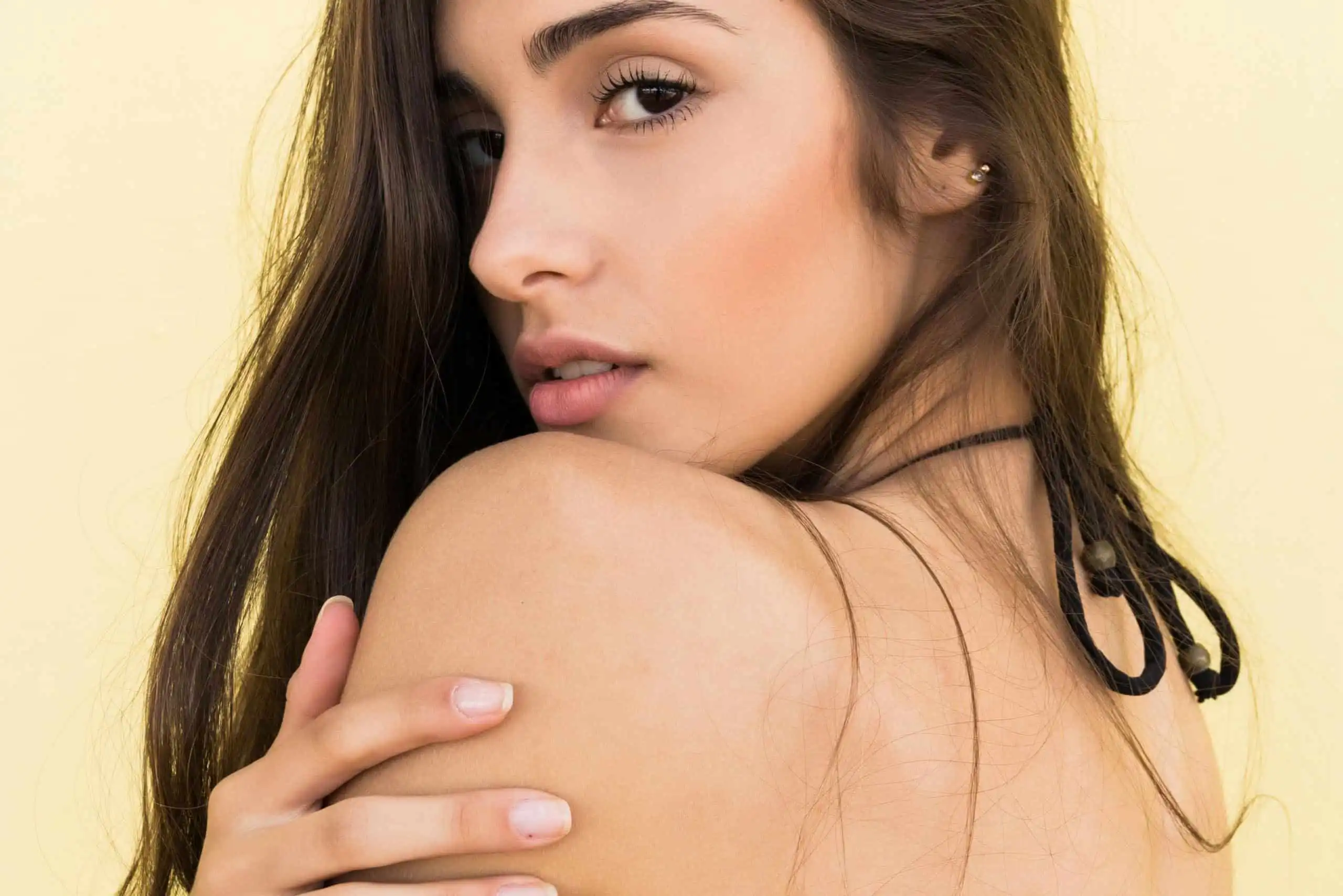 an image of a woman with a gorgeous skin looking at the camera