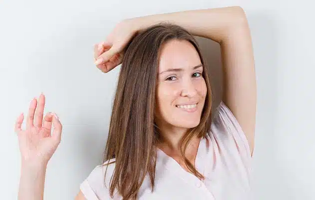 woman smiling