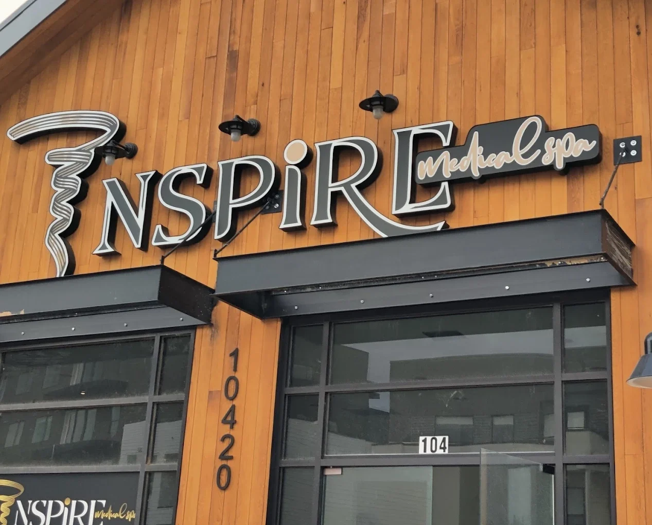 The outside building and sign of Inspire Medical Spa in South Jordan, Utah.